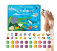 Boules de bain - 20 Pièces naturelles colorées - Set de bombes de bain effervescentes au sel pour filles | pour la Détente et le Jeu des Cadeaux Anniversaire Fêtes
