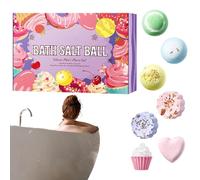 Boules de Bain - 7 Pièces Boules De Sel Naturel Bio Pour,Idées Cadeaux Douche pour Anniversaire Noël Saint Valentin Fête des Mères | Cadre Cadeau Femme Fille Épouse Maman Maison