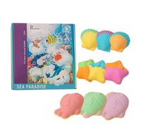 Boules de Bain avec Jouet à l'Intérieur - 9 Pièces Thème Nettoyant Corporel - Bombes de Bain Douces Effervescentes | Pour Anniversaire Vacances Été Maison Garderie Toilettes Jeux