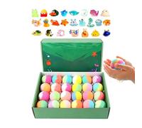 Boules de Bain avec Jouet Surprise | 24 Pièces Lavage Corporel | Boules de Bain Effervescentes Enfant | pour Filles Anniversaire Vacances Rendez-Vous De Jeu Voyage D'Été Hôtel Maison