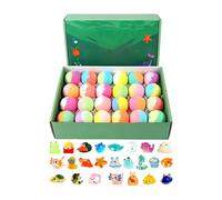 Boules de Bain avec Jouet Surprise - 24 Pièces Lavage Corporel | Boules de Douche Naturelles - Garçons Anniversaire Vacances Rencontres Jeu Garderie Été Voyage Maison Toilettes Hôtel Douche