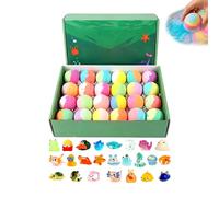 Boules de Bain avec Jouet Surprise - 24 Pièces pour Le Bain - Kit Boules Enfant,pour Filles Anniversaire Vacances Rendez-Vous De Jeu Voyage D'Été Hôtel Maison