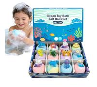 Boules De Bain Avec Jouet Surprise À L'Intérieur | 12 Pièces Mousse Arc-en-Rafraîchissante,Jouets Cachés À L'Intérieur Des Boules De Bain Pour,pour Adolescents Famille Amis Garçons Filles Fille et Fi