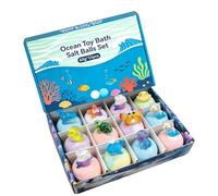 Boules De Bain avec Jouet Surprise À L'Intérieur, 12 Pièces Mousse Douce et Rafraîchissante, Boules de Bain Jouets Idées Garniture de Paniers Cadeaux, pour Toute La Famille Les Amis Et Garçons Filles