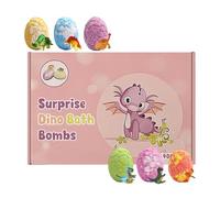 Boules de Bain avec Jouets Cachés pour Filles | 6 Pièces Thème Dinosaure Nettoyant Pour Le Corps,Boules Effervescentes pour | Idéal pour Anniversaire, Jeux, Vacances, Voyage, Salle de Bain, Toilettes,