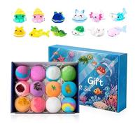 Boules De Bain - Coffret 12 Pièces | Kit Effervescent Coloré Cadeau Enfant | Bombe Hydratante Aromathérapie Pour Spa Relaxant Amusement Adultes Usage Soin Corps Bien-être Zen