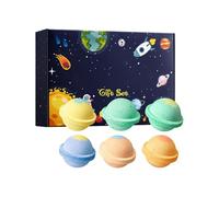 Boules de Bain | Coffret de 6 Billes Nettoyage Douceur Naturel - Boules Effervescentes au Sel de Bain en Forme de Planète,Idée Cadeau Anniversaire, Fête des Mères,