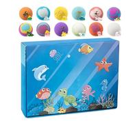 Boules de bain - Douze pièces - Motif animaux marins - Résolution rapide - Boules de bain et jouets pour - Pour filles et tout-petits - Pour d'âge préscolaire - Piscine - Parc