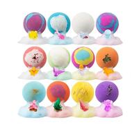 Boules De Bain Effervescentes Pour | avec jouet à l'intérieur coloré et effervescent lot de 12 pièces | Ensemble De De Bain Pour | Pour Anniversaire Fête Des Thanksgiving Garçons Filles Amis Fa