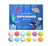 Boules de Bain Effervescentes pour Femme | 12 Pièces Nettoyant Corporel Avec Jouet Surprise - Boule Moussante Thème | Pour Le SPA Et La Détente À La Maison Ou En Voyage Dans La Salle De Bain Ainsi Qu'