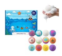 Boules de bain en forme d'animaux, ensemble de jouets de bain surprises, bombes de bain pétilantes avec jouet caché dans le système de design, construction de formule sûre et douce pour la peau, style