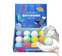 Boules De Bain - Ensemble De Lavage Pour Le Corps, 12 Sphères Pétillantes Pour Salles De Bains Compactes, Sculptures À Bulles Sur Le Thème De Avec Jouets Cachés, Trieur De Peau, Kit De Relaxati
