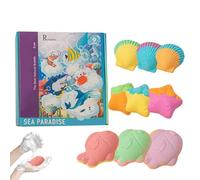 Boules de Bain pour avec Jouets à l'Intérieur | 9 Pièces Thème Nettoyant Corporel | Coffret de Billes de Bain pour Enfant - pour Anniversaire, Vacances, été, Voyage, Maison, hôtel, Salle de