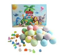 Boules de Bain pour - Bubble Animal Inside | Fournitures de Spa 24 pièces, Outil de Douche pétillante pour Jeunes Filles et garçons, Maison, Appartement, hôtel, Salle de Bain, fête d'anniversa