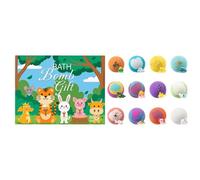 Boules de bain pour garçons | 12 pièces douces biologiques avec jouet à l'intérieur, boules de sel de bain pétillantes arc-en- | pour les vacances d'anniversaire garçons filles cadeaux de fête bas