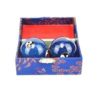 Boules de Baoding Baoding - balles de méditation quotidiennes, 2 pièces, exercices for les mains, soulagement du Stress, thérapie Relaxation, à main Yin Yang(Blue B)