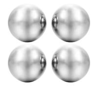 Boules de Baoding en Acier Inoxydable, 2 Paires, Argenté | Billes Métalliques Pleines, Format Poche, Relaxation Mobile, pour Bras et Muscles, Usage Débutant ou Avancé