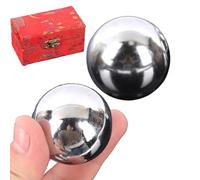 Boules De Baoding Pour Femmes - 2 Pièces Boules Métalliques Anti-Stress Doigts - Équipement D'Entraînement Physique Pour Hommes Femmes Travail Fitness Détente Apaisante | Utilisation Quotidienne Domic