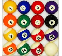 Boules de billard américain - Brillantes - 57,2 mm