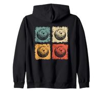 Boules de Bowling pour Homme, Femme, Enfant, Bowlers Style rétro Sweat à Capuche