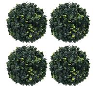 Boules de buis artificielles - vidaXL - Lot de 4 - Polyéthylène - Vert - Diamètre 12 cm