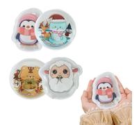 Boules De Chaleur Pingouin - Chaufferettes de Poche Réutilisables | 4 Poches Chauffantes Rechargeables Pour Femmes Randonnee Hiver Hommes