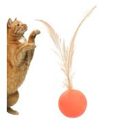 Boules de chat, boule de jouets de chat interactive | Jouet pour chatons d'exercice en intérieur,Stimulation sensorielle interactive Boule de plumes pour le chat extérieur intérieur jouer à l'exercice