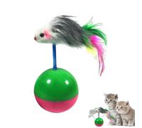 Boules de chat : jouet en à chat, boule de hochet avec plumes, design durable résistant à la morsure, construction légère, jeu attrayant | Jouet interactif pour chatons, chats, exercice