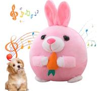 Boules de chien Jouets pour chiens interactifs en forme d'animaux qui peuvent sauter, chanter et parler USB RECHARGAGET REFORMABLE LAVABLE LAVABLE LA PLUS DOGS pour les garder occupés, lapin