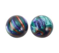 Boules de Contemplation Chinoises Baoding en Résine 5cm pour Seniors | Grain de Marbre, Pouces, Exercices des Mains, Coordination Bilatérale, Usage Maison