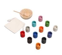 Boules de Coupe Prises avec Classification des Couleurs, Développement Cognitif Fiable Fine Motor de Formation motricité en Bois Reconnaissance de Couleurs sur Le Terrain pour Les Jeunes
