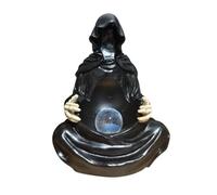 Boules de Cristal du Dieu de la Mort,DéCoration D'Halloween Avec Boule à Neige Led RepréSentant la Faucheuse,RéSine Dieu de la Mort en Cristal,Convient pour DéCoration D'(Size:petite boule de cristal)