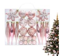 Boules De Décoration De Noël | 40 Pièces Décorations de Boules Festives,Ornement de Sapin de Noël,pour Porche Couronne Table à Manger Maison Nouvelle Intérieur Extérieur Fête Rassemblement