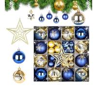 Boules de décoration de Noël - Boules laquées galvanisées - 6 cm - Avec crochet de suspension - Incassables - Pour sapin de Noël, intérieur, porte d'entrée, lieu de travail, fête dansante