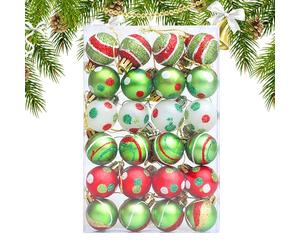 Boules de décoration de Noël - Globes incassables en vrac - Décorations de sapin de Noël incassables de 3 cm pour la maison, le lieu de travail, les fêtes dansantes