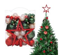 Boules de décoration de Noël - Incassables - 50 pièces - Pendentifs suspendus - Pour la maison, les fêtes et les jours de fête