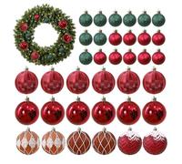 Boules de décoration de sapin de Noël | Pendentif de boules incassables pour décoration de sapin de Noël, pour rebord de fenêtre extérieur, cour, jardin, fêtes, patio, porche, mariage