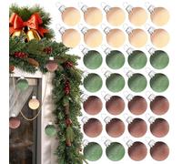 Boules de décoration pour sapin de Noël | Boules floquées pour décoration de vacances, décoration d'intérieur, décorations de fête pour extérieur, intérieur, chambre, salon, fenêtre, magasin, cour