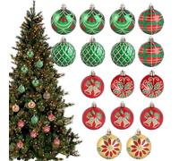 Boules de Décoration pour Sapin de Noël | Lot de 16 Pièces de Décoration de Noël, Saisonnière pour Fenêtre Bureau Dortoir Bureau Mur Nouvel an Action de Grâces
