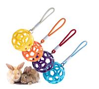 Boules De Distributeur De Foin Petit Animal - Ensemble De 4 Pièces pour Les Lapins, Les Cobayes Et Les Chinchillas | Accessoires De Jouets À Mâcher Et À Cage Interactifs | Craquette D' À