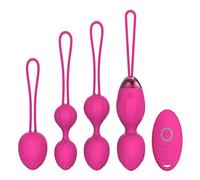 Boules de Geisha 2 en 1 Balles de poids et massage Kegel - Balles en silicone Kegel pour débutants et avancés pour les exercices sur le plancher pelvien et le serrage (rose)
