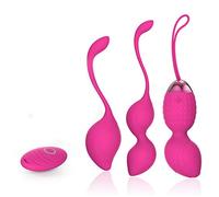 Boules de Geisha - 3 Kegel Balls en Silicone Médicale pour Exercices de Plancher Pelvien Ensemble - D'Entraînement Pour Renforcer & Tonifier Les Muscles Pelviens (Rose)