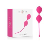 Boules de geisha en silicone kisha fit rose vif - Profondeur: 55 mm, Rayon: FEMME, Couleur: Rose, Largeur: 90 mm, Longueur: 225 mm