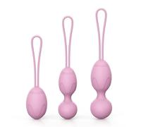 Boules de Geisha, Kegel Balls de 3 pour le contrôle de la vessie et les muscles du plancher pelvien - Recommandé par le médecin (Rose)