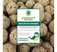 Boules de Graisse GardenersDream - Friandises énergétiques pour Oiseaux Sauvages (Paquet de 10)
