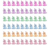 Boules De Licorne Lumineuses, 60 Pièces, Mini Jouet en Résine, Mini Poupées, Décorations De Plantes en Pot