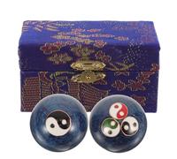 Boules de Massage Métal pour Exercices des Mains, Boîte Incluse | Fer Poli, Toucher Lisse et Confortable, pour Mains et Doigts, Aide à Contemplation au Bureau