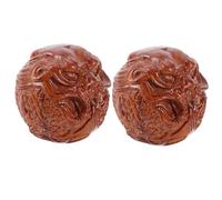 Boules de Massage pour Mains en Bois, 1 Paire, Rondes Plusieurs styles | Finition Polie, Détails Soignés, Format Compact et Léger, Toucher Agréable Peau, Lot de 2 Pièces Style Aléatoire