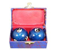 Boules De Méditation, Boules De Baoding Chinoises | 2 Boules Coffret Boules Qi Gong Yin Yang4,7 Cm - Coffret Cadeau Relaxation Zen| Boules De Médecine Chinoise, Boules De Méditation En Métal,
