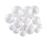 Boules de Mousse Artisanales, Boules de Mousse Blanches, Boule Polystyrene pour L’artisanat, décorations pour de Fête de Noël, Projets Scolaires, Bricolage Ornements, Composition Florale, 20 Pièces